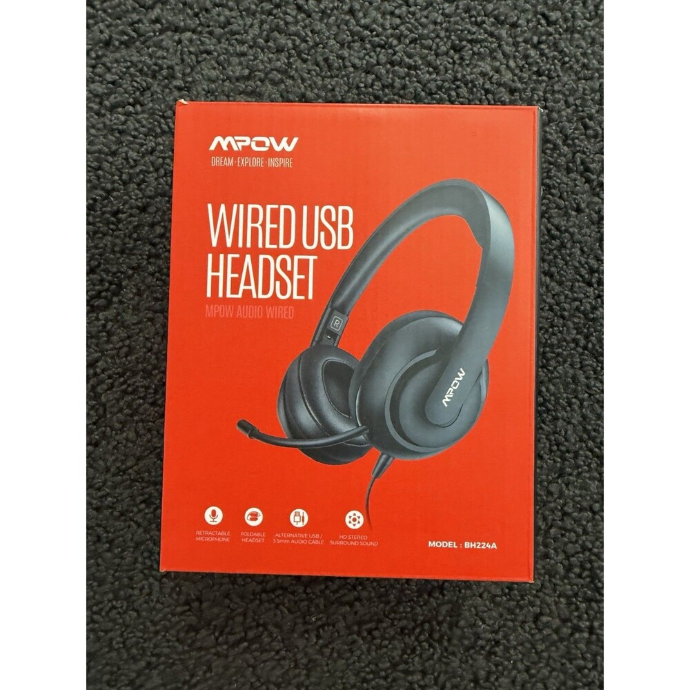 MPOW Wired USB Headset Model: BH224AB